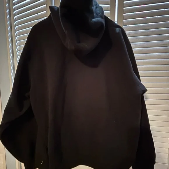 Burberry x Supreme Black Hoodie with Nova Plaid Logo Mens L NWOT